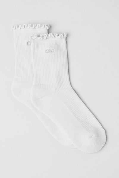Chaussette Bord Ondulé Femme