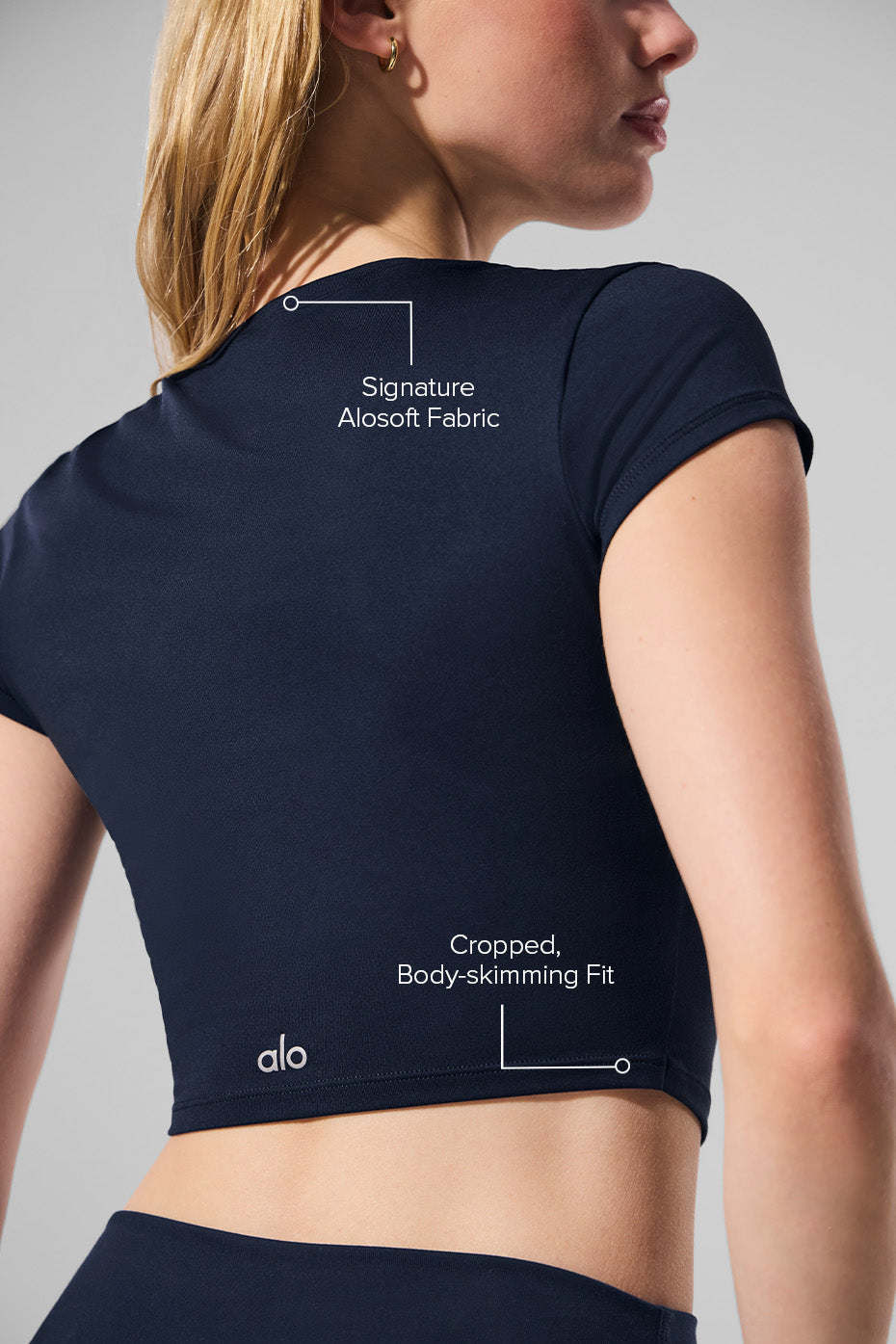 Alosoft Crop Finesse Short Sleeve